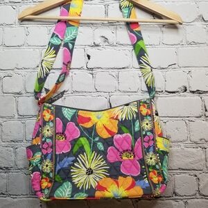 Vera Bradley Jazzy Blooms Crossbody Bag Floral Colorful Hipster Handbag Purse